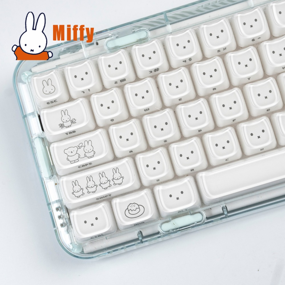 Gaming Keyboard Best - Kawaii Miffy Keycaps Penutup Kunci Kelinci