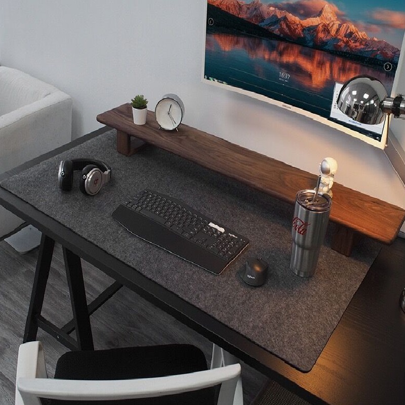 Gaming Keyboard And Mouse Pad - Alas Mouse Gaming Besar Abu-abu Tua