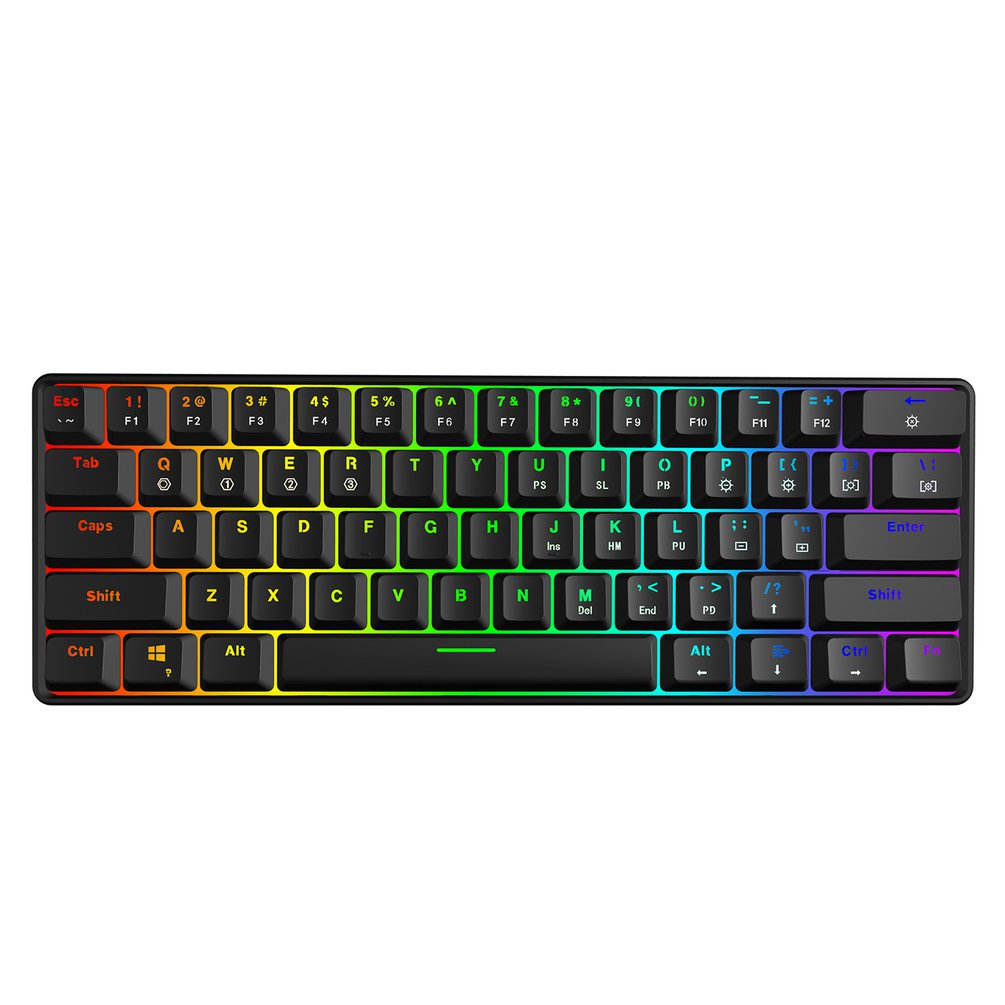Gaming Keyboard Blue Switches - SKYLOONG GK61 Mini Portabel 60% Gamer