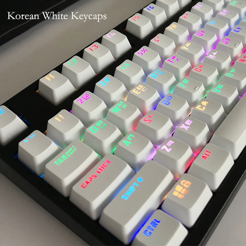 Gaming Keyboard Blue Switches - 104 Tombol Keycap Backlit Korea Rusia
