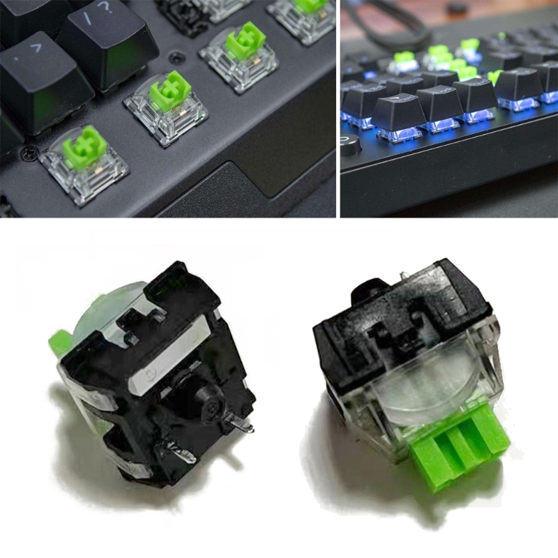 Gaming Keyboard No Rgb - Saklar RGB hijau 3Pin, untuk Blackwidow