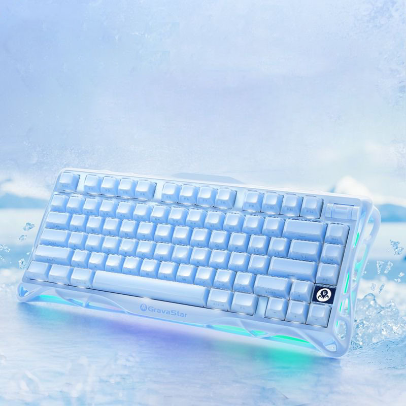 Keyboard Mekanik GravaStar Mer - Keyboard Gaming Transparent ulasan dan harga