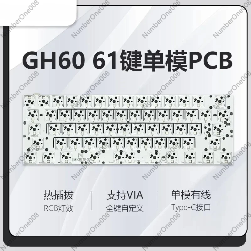 PCB Kustom GH60 61 Tombol Meka - Hot Swap Pcb ulasan dan harga