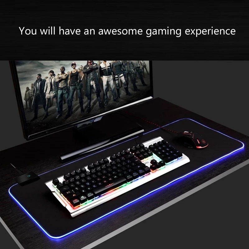Mousepad lampu LED RGB, alas M - Gaming Keyboard No Rgb ulasan dan harga