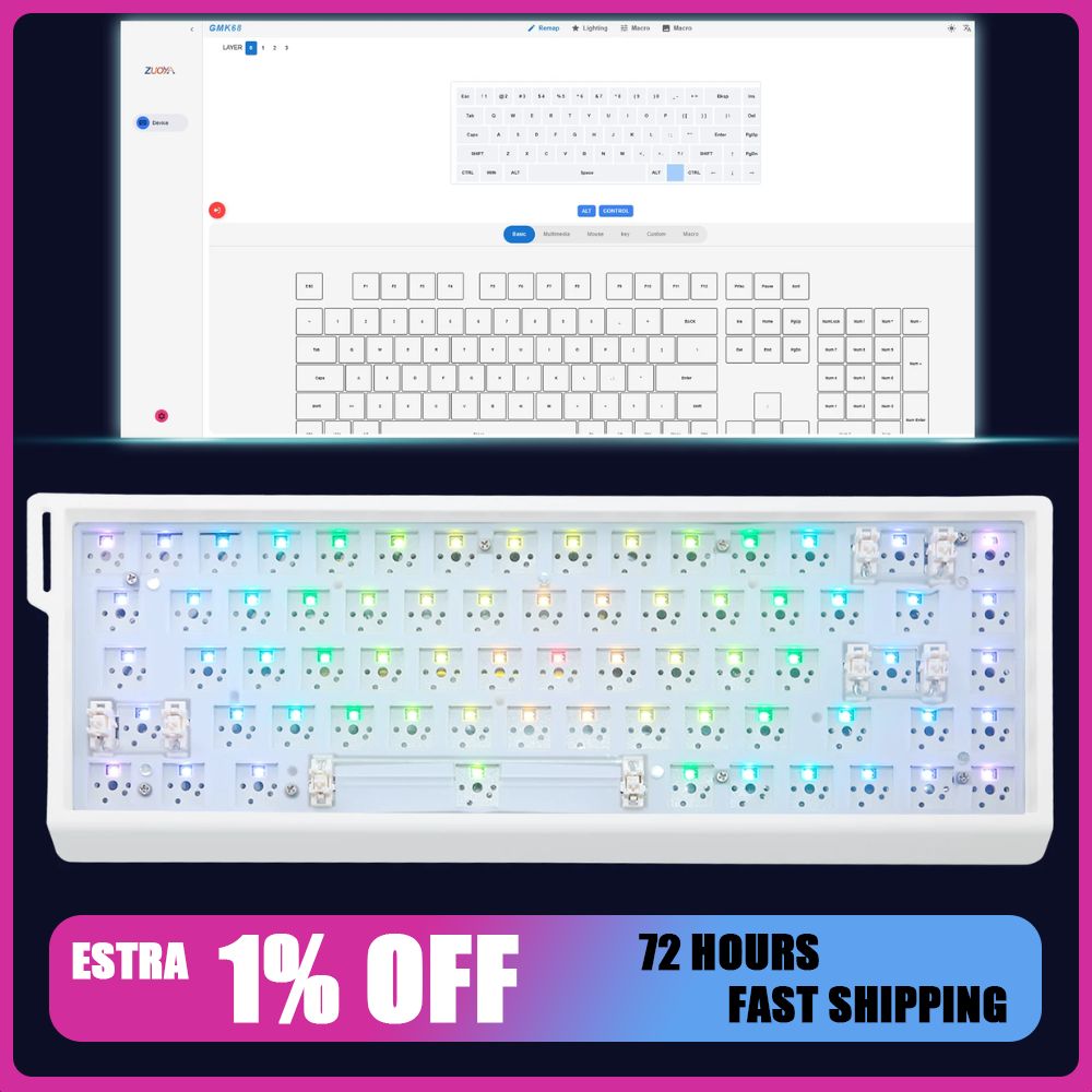 Kit Keyboard Mekanik ZUOYA GMK - Hot Swap Pcb ulasan dan harga