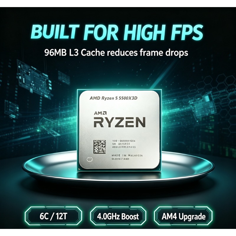 AMD Ryzen 5 5500X3D 7NM CPU De - Amd Cpu Ryzen 5 ulasan dan harga