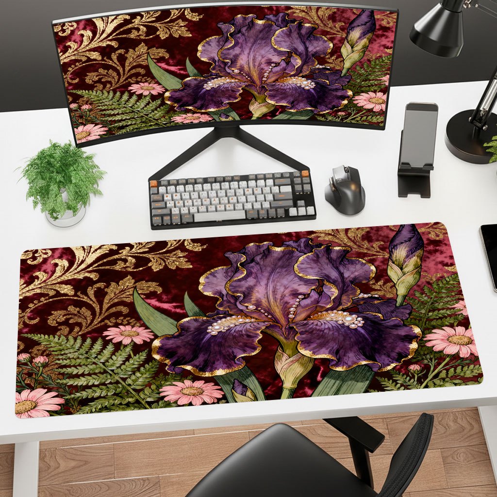 Alas Mouse Motif Bunga Ungu, A - Gaming Keyboard Brand ulasan dan harga