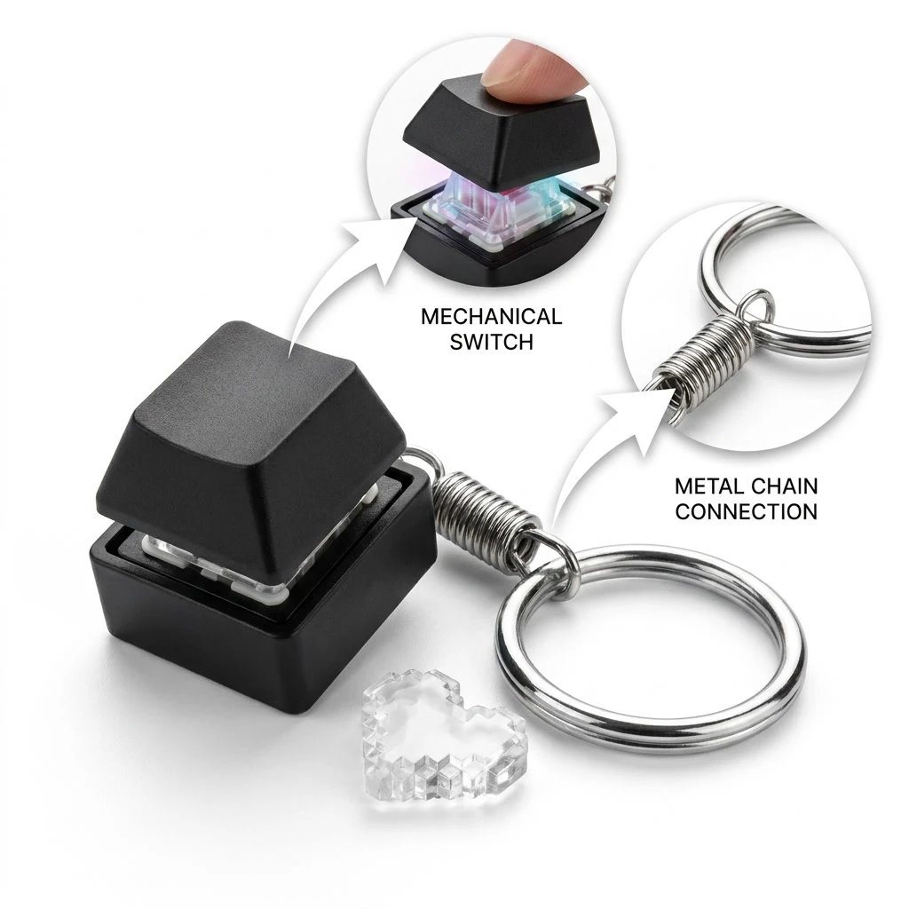 Gantungan Kunci Keyboard Mini  - Mechanical Switch Tester ulasan dan harga