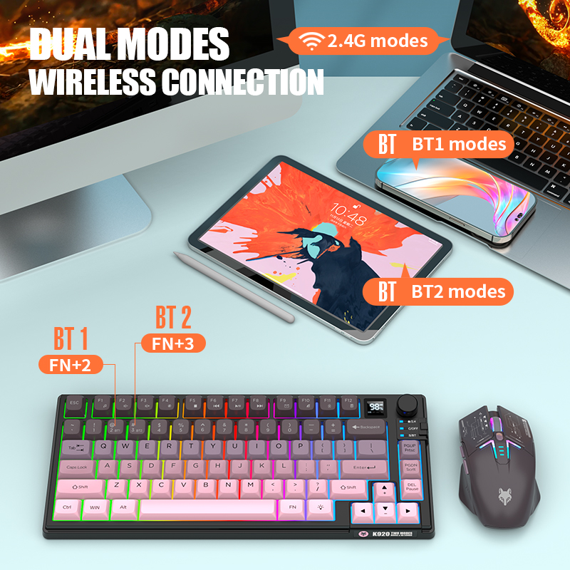 K920 Set Keyboard dan Mouse Ga - Keyboard Gaming Transparent ulasan dan harga