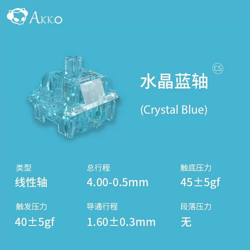 Akko Crystal V3 Switch Anggur  - Gaming Keyboard Blue Switches ulasan dan harga