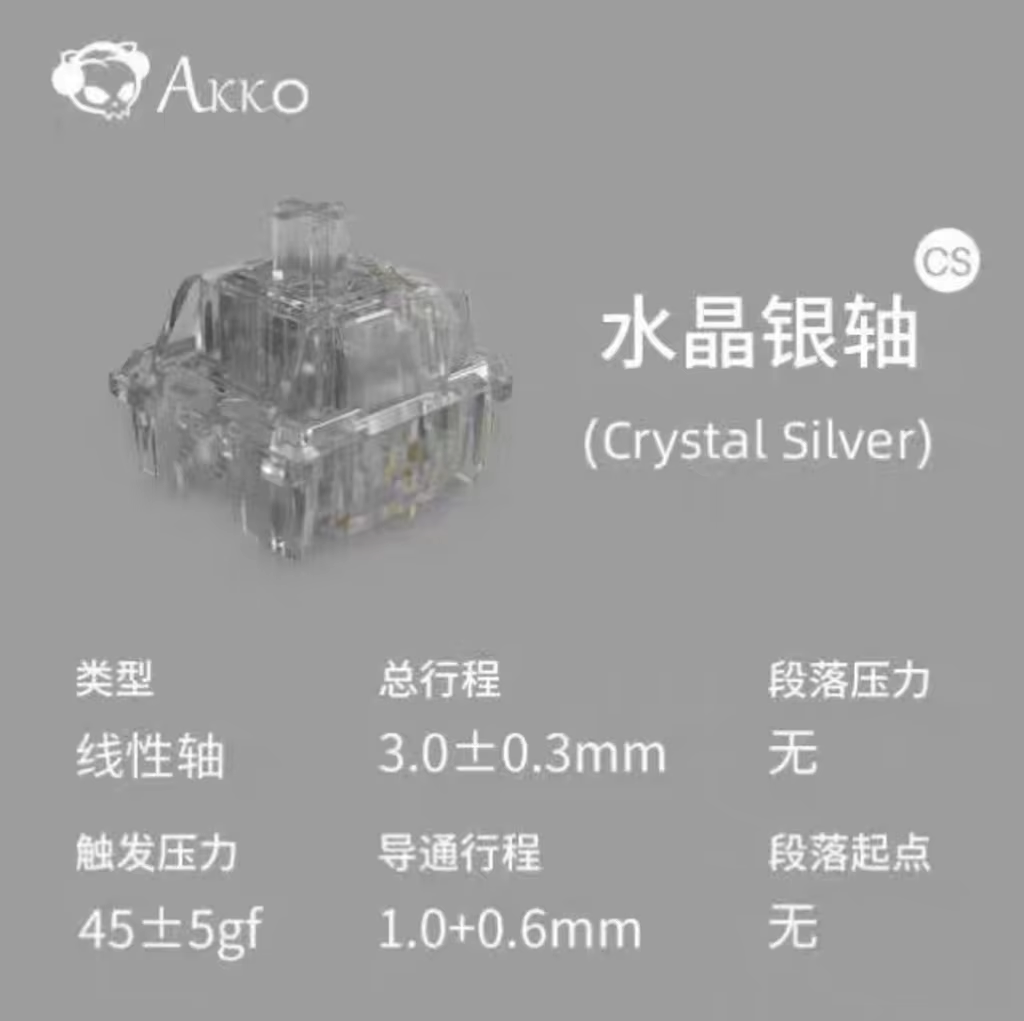 Akko Crystal V3 Switch Anggur  - Gaming Keyboard Blue Switches ulasan dan harga